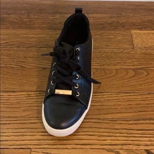 Black leather Aldo lace up shoes